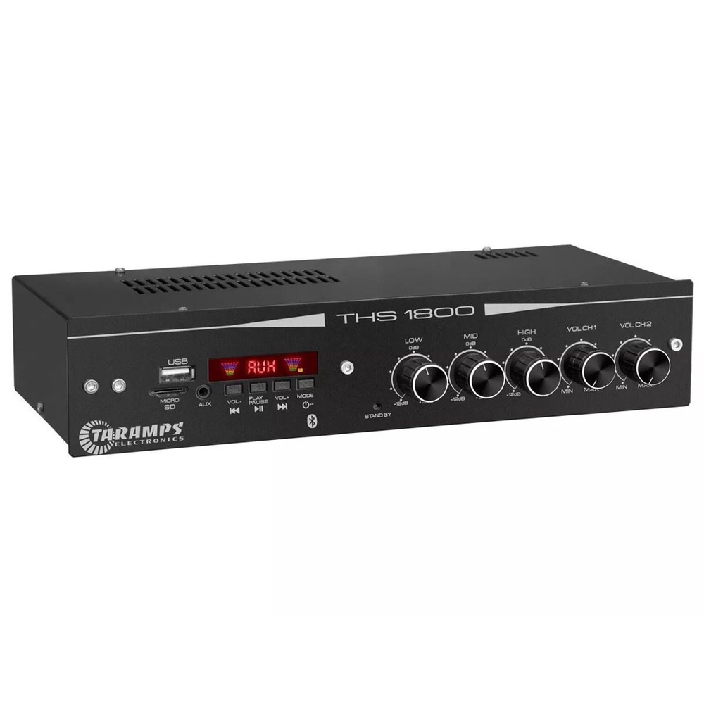 Amplificador Receiver Residencial Taramps Ths 1800 80W Rms No Shoptime