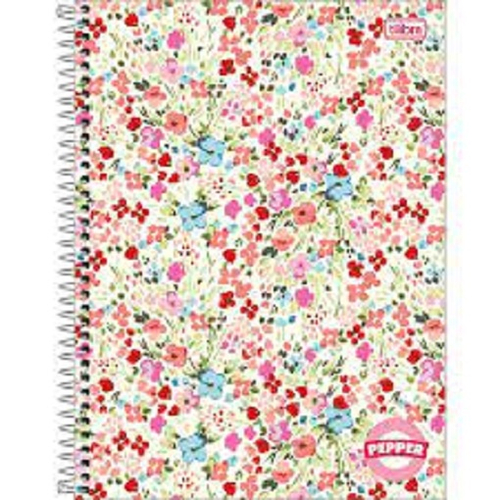 Caderno espiral capa dura universitário 16 matérias pepper feminino 256