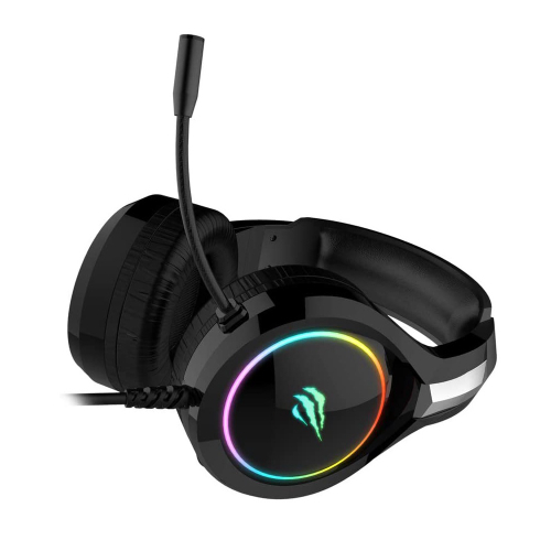 Headset Gamer Havit H D Microfone Preto Ilumina O Rgb Usb E