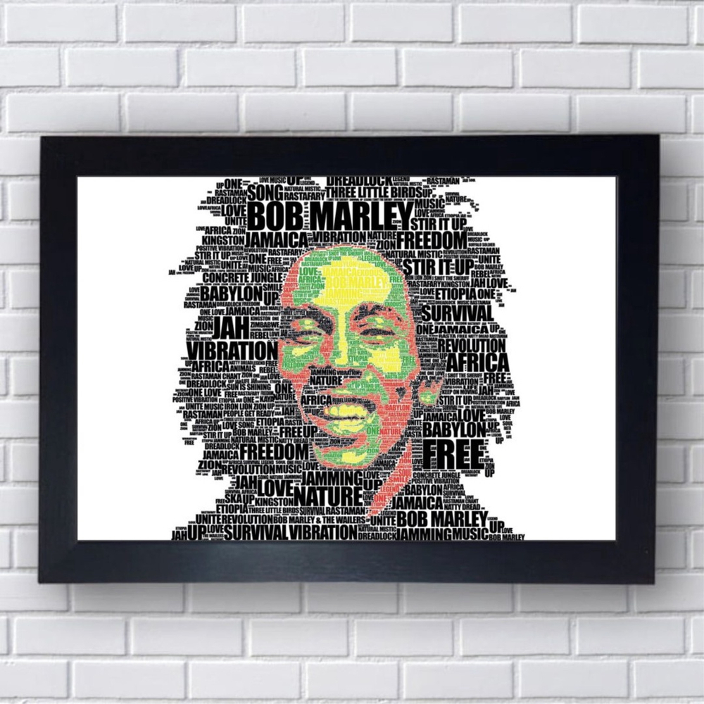 Quadro Decorativo Bob Marley Mod Cm X Cm No Shoptime