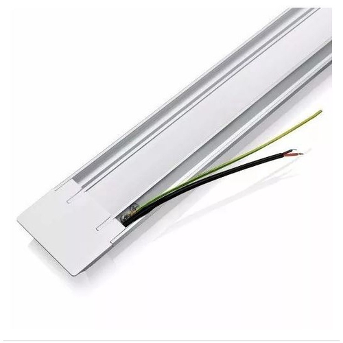 Luminária Tubular De Sobrepor Led Slim 36w Branco Frio 120cm em