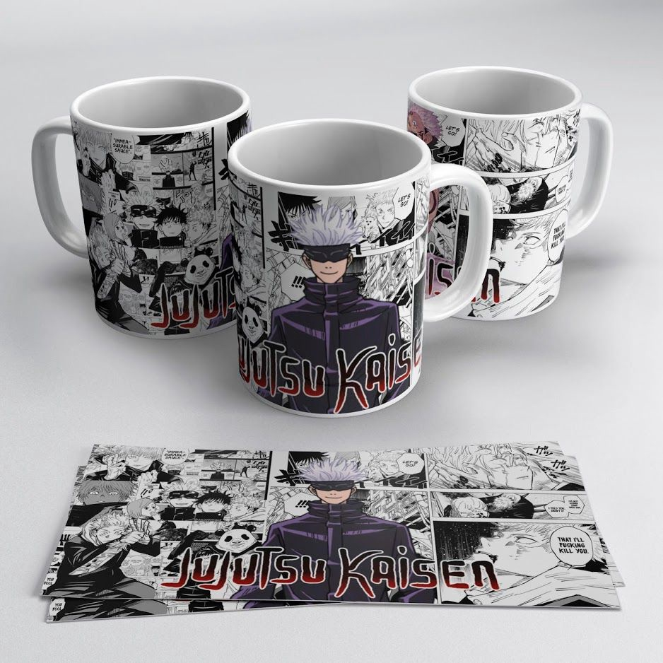 Caneca Jujutsu Kaisen Satoru Gojo M Anime Mang Quadrinhos No Shoptime