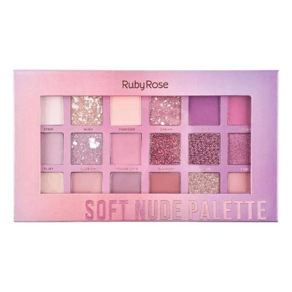 Paleta De Sombras Soft Nude Hb Ruby Rose Em Promo O Ofertas Na