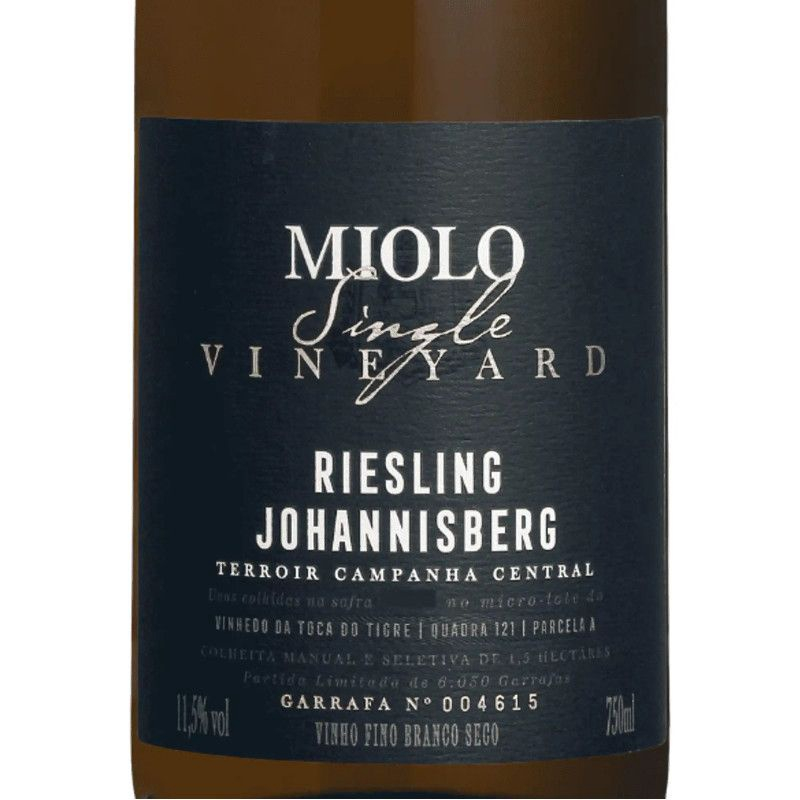 Vinho Fino Branco Miolo Single Vineyard Riesling Johannisberg Em