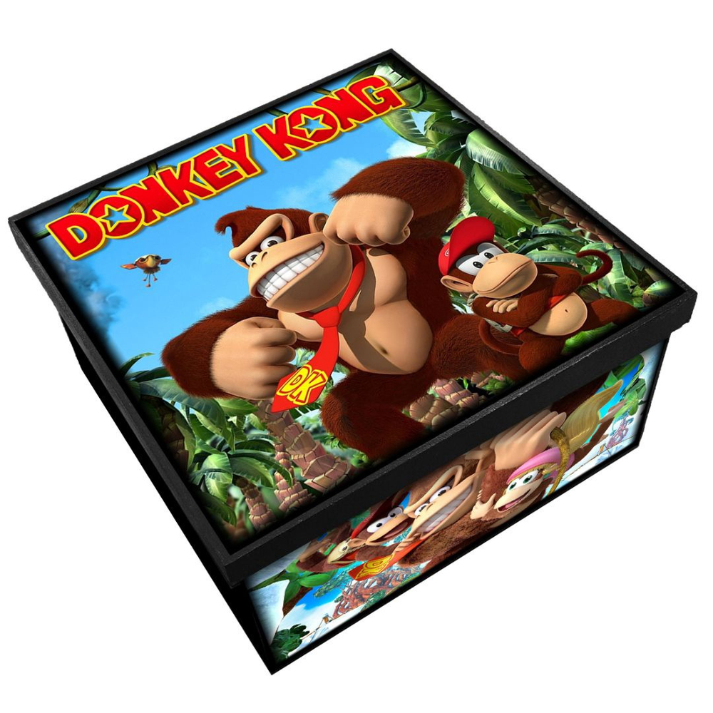 Caixa Média Donkey Kong Madeira mdf Mr Rock Game Submarino