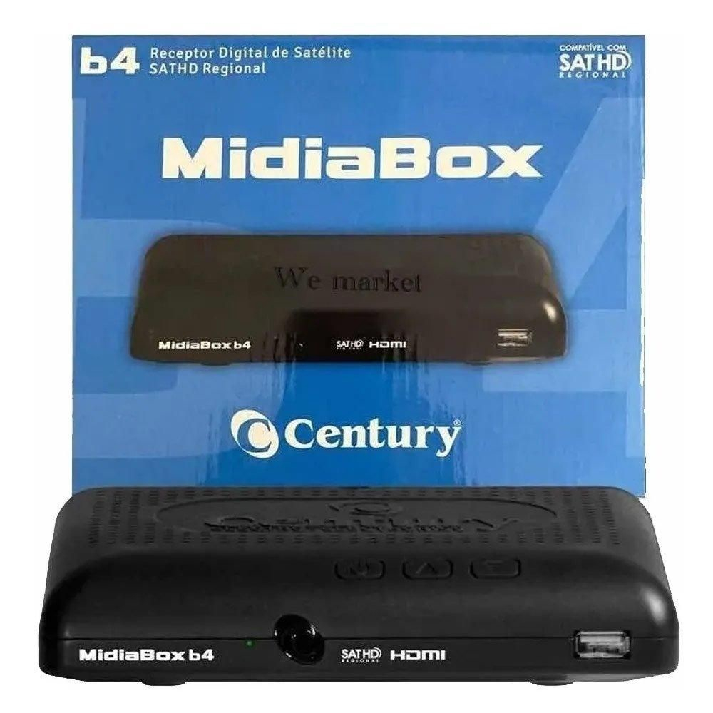 Parabólica Digital Hd Completa Receptor Century Midiabox em