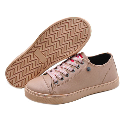 Tenis Feminino Casual Sapatenis Leve Confortavel Nude Em Promo O