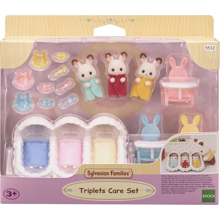 Sylvanian Families Conjunto Cuidados de Trigêmeos Epoch 5532 em