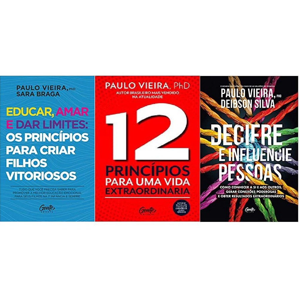 Kit Livros Paulo Vieira Educar Amar E Dar Limites Filhos Decifre E