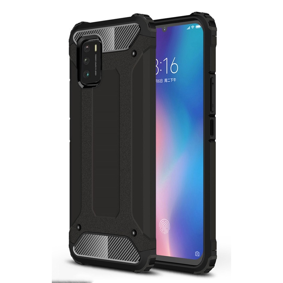 Capa Anti Impacto Hybrid Rugged Para Xiaomi Poco M3 Preta No Shoptime