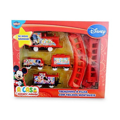 Brinquedo Disney Trem Ferrorama Trenzinho Locomotiva Mickey 12 Peças no