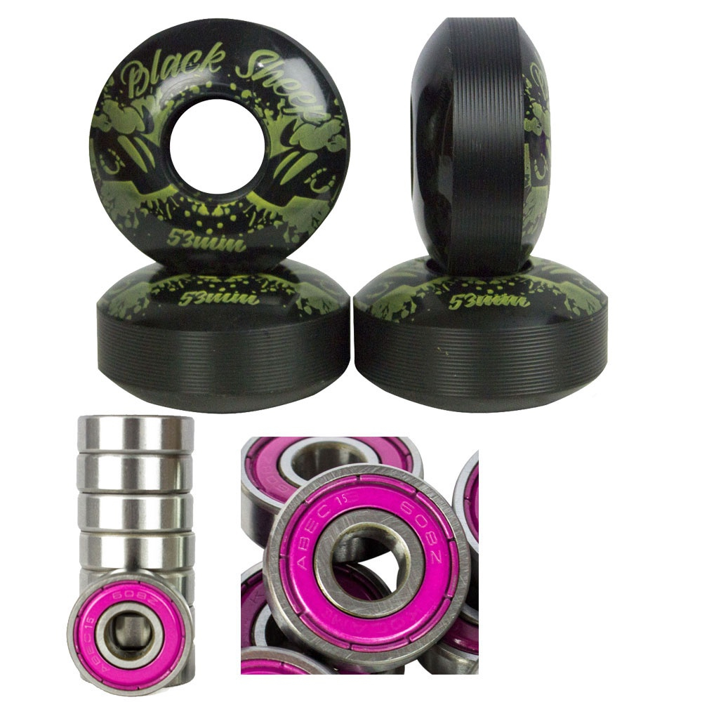 Rodinha Skate Roda Black Sheep Mm E Jogo Rolamento Abec Em