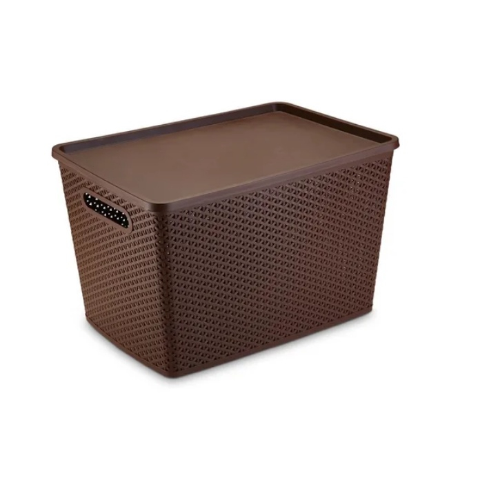 Cesto Organizador Rattan Tampa 50 L Café Plasnorthon Submarino