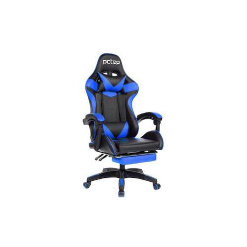 Cadeira Gamer Pctop Racer Preta E Azul Reclin Vel Em Promo O