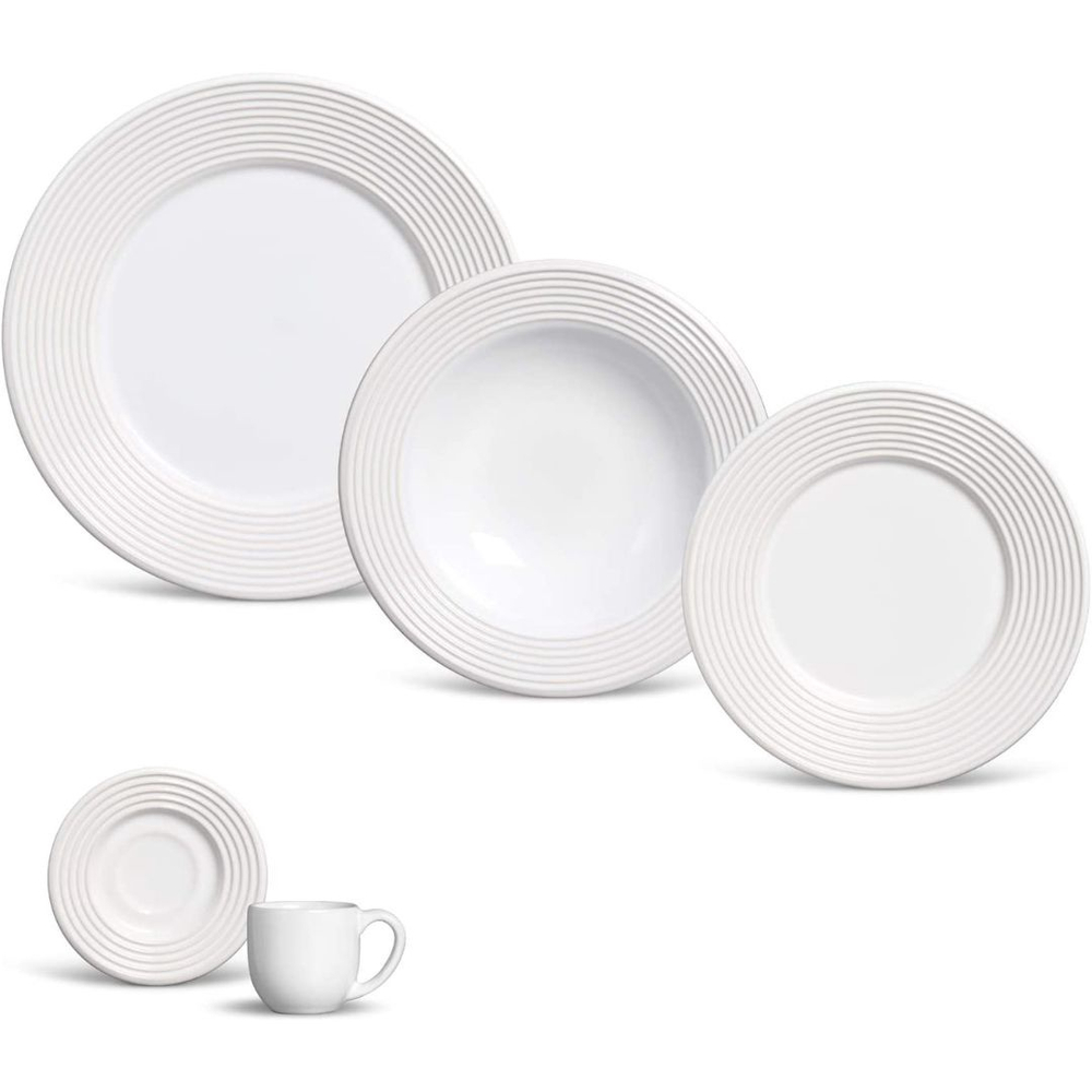 Aparelho De Jantar 20 Peças Argos Branco Porto Brasil no Shoptime