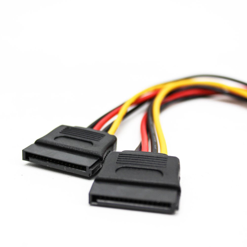 Cabo Adaptador Energia Sata Y Splitter Duplo Sata Fem 15cm Em