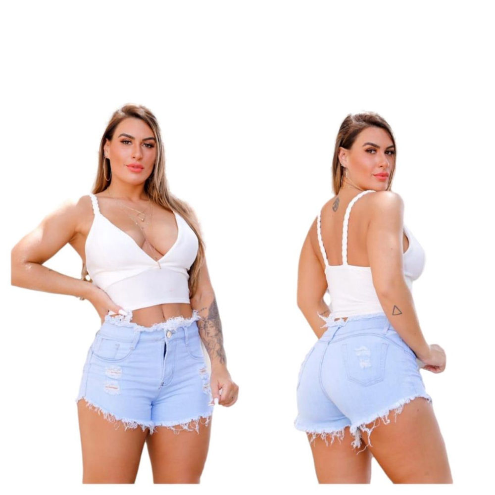 Shorts Jeans Feminino Hot Pants Anitta Levanta Bum Bum Em Promo O Na