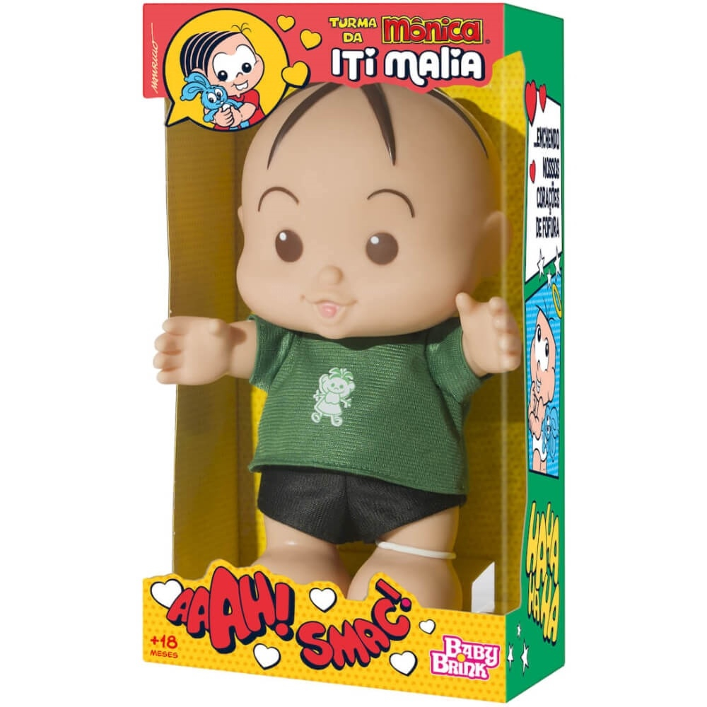 Boneco Cebolinha Iti Malia Vinil Turma Da Monica Cm Bbra Submarino