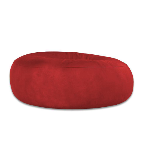 Puff Gigante Redondo Sem Enchimento Em Suede 1 40M Vermelho em Promoção