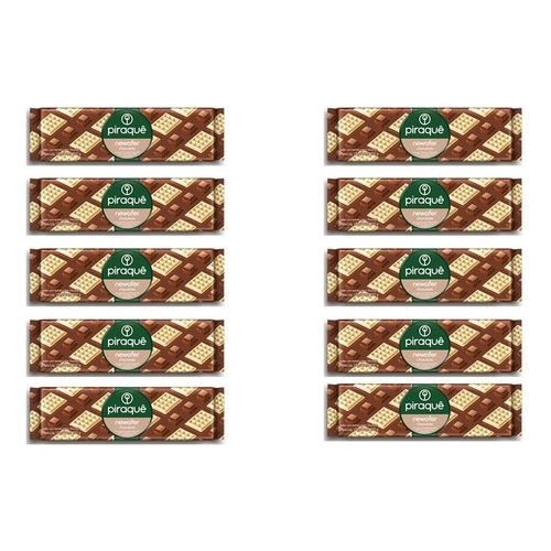 Kit C Biscoito Wafer Piraqu Newafer Chocolate G Em Promo O Na