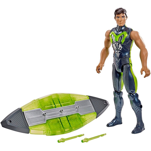 Boneco Articulado Menino Max Steel Super Lan Ador Aqu Tico Mattel