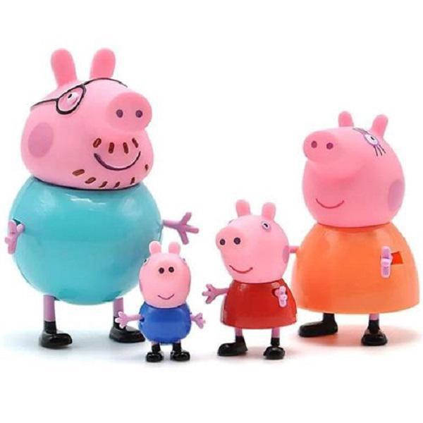 Kit 4 Bonecos Familia Peppa Pig Minifiguras Rf 4708 Dtc Submarino