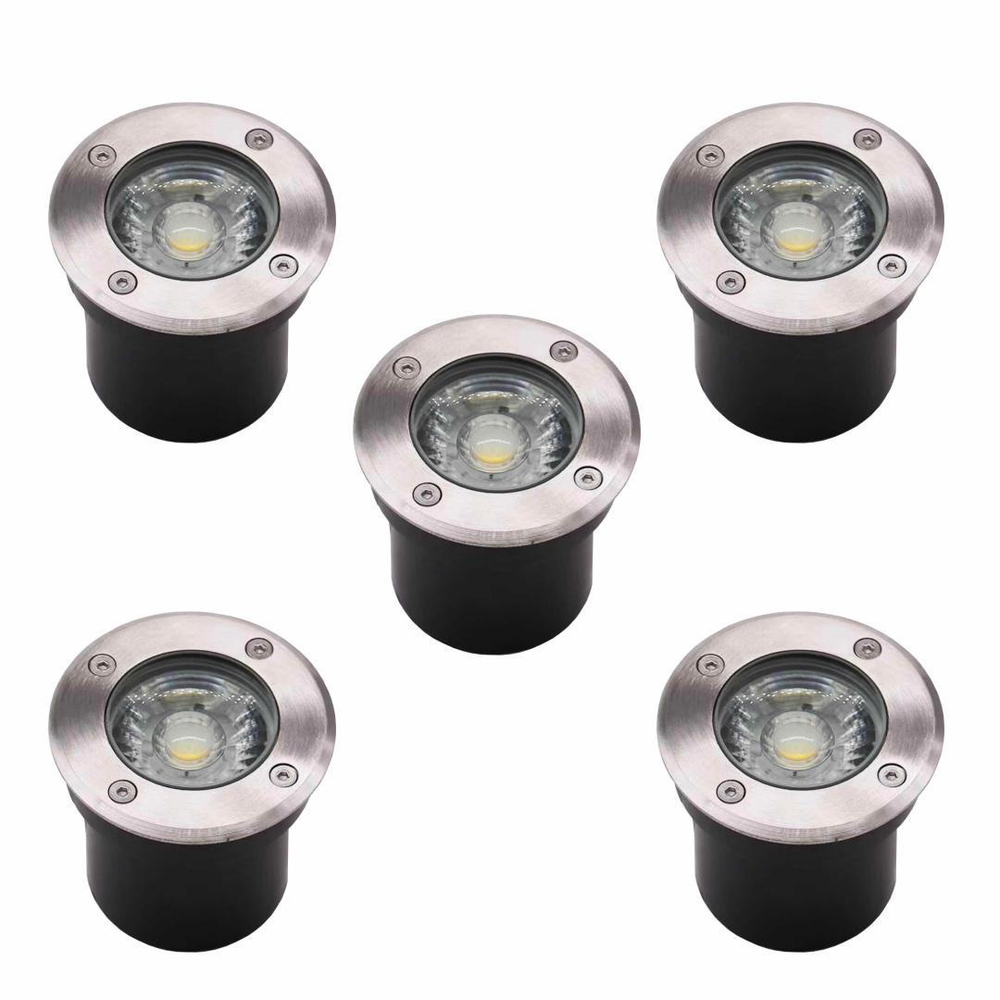 Balizador Luminária Led Chão Piso Jardim 6W Blindado Kit 5 Submarino