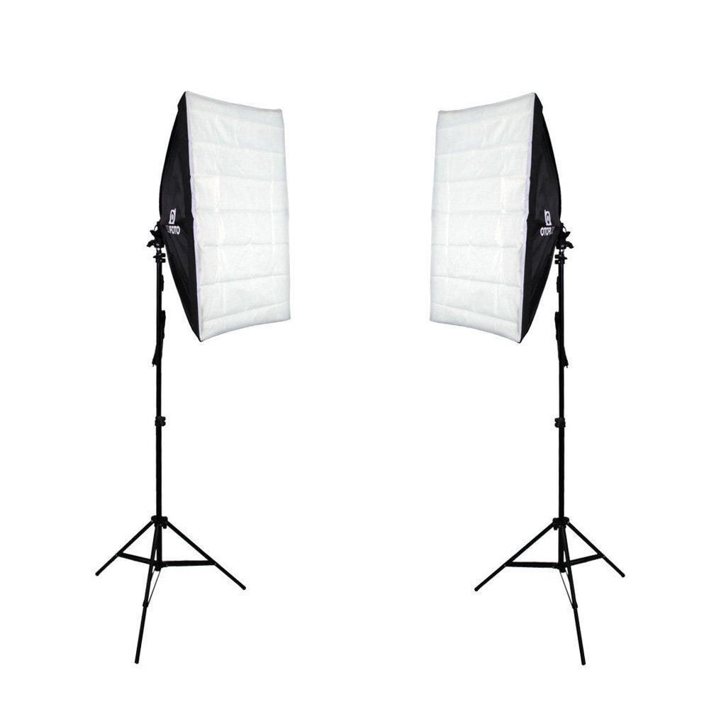 Kit Iluminação Duplo Softbox 50x70cm Soquete E27 e Tripé de 2m Sou