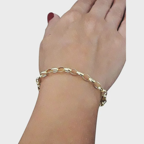 Pulseira De Ouro 18k Feminina Elos Portugueses 17 Cm 3 5 Gramas