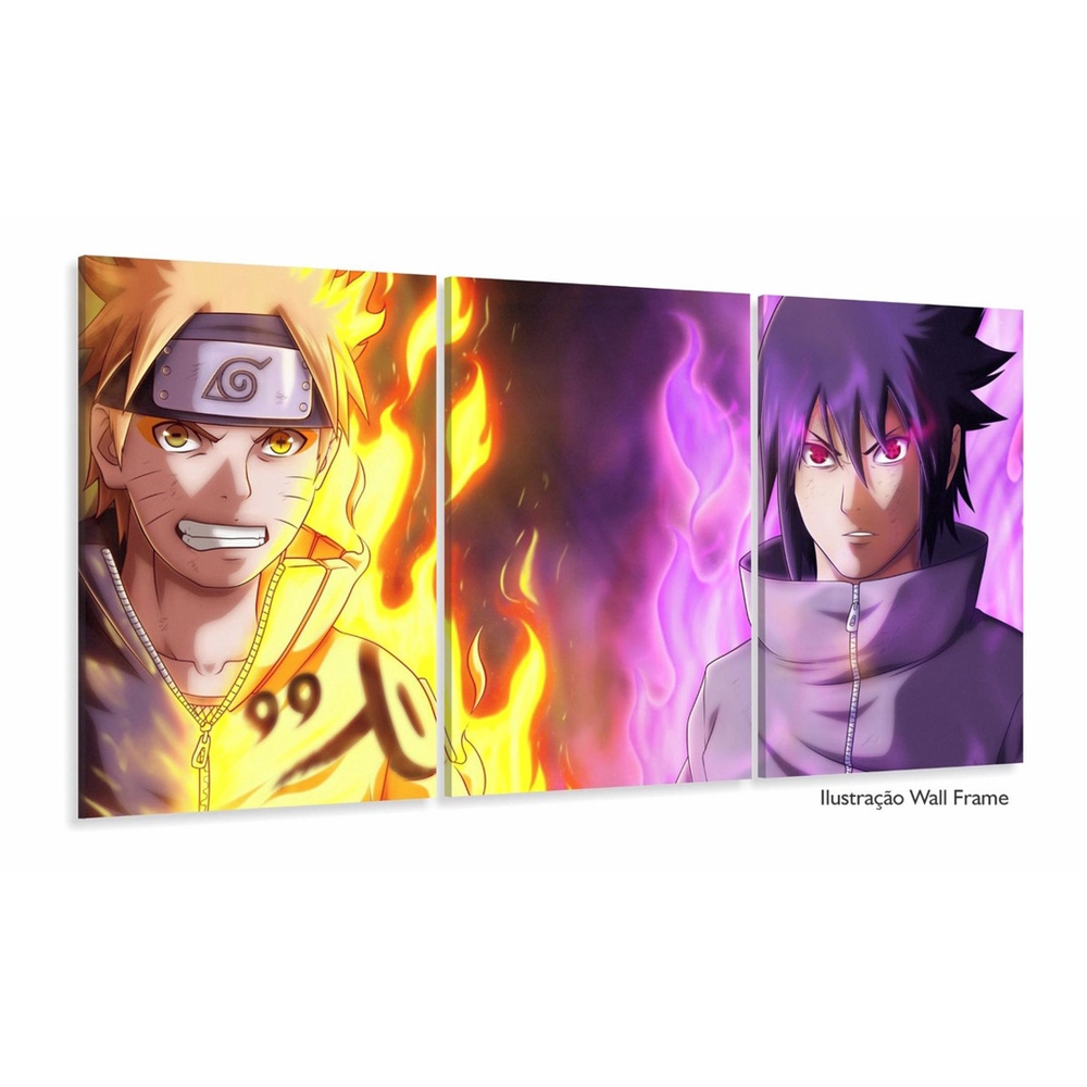 Quadro Mosaico Naruto Sennin Sasuke Mangekyou Sharingan 120x No Shoptime