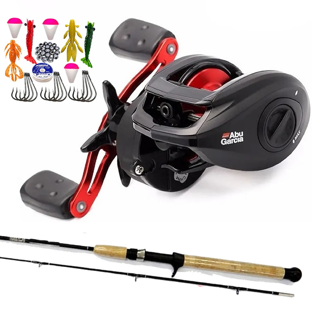 Carretilha Abu Garcia Black Max BMAX3 5 Rolamentos Drag 8kg Vara 1