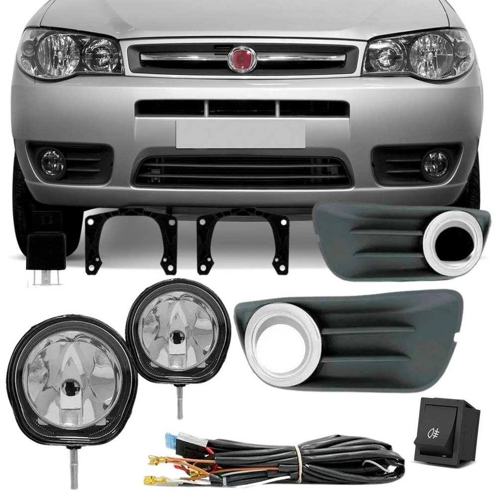 Kit Farol Milha Palio Economy 2011 2012 2013 2014 2015 Auxiliar Neblina