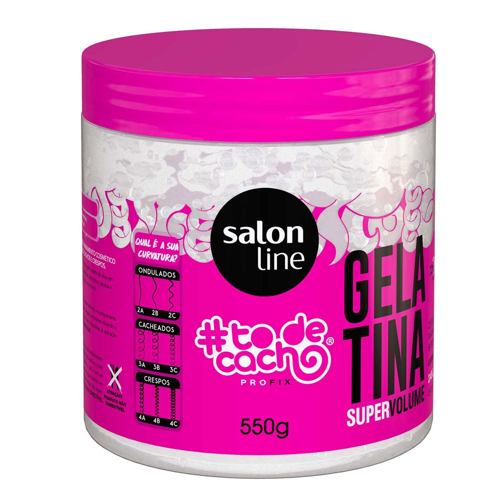 Gel Capilar Salon Line Todecacho Gelatina Super Volume 550g No Shoptime