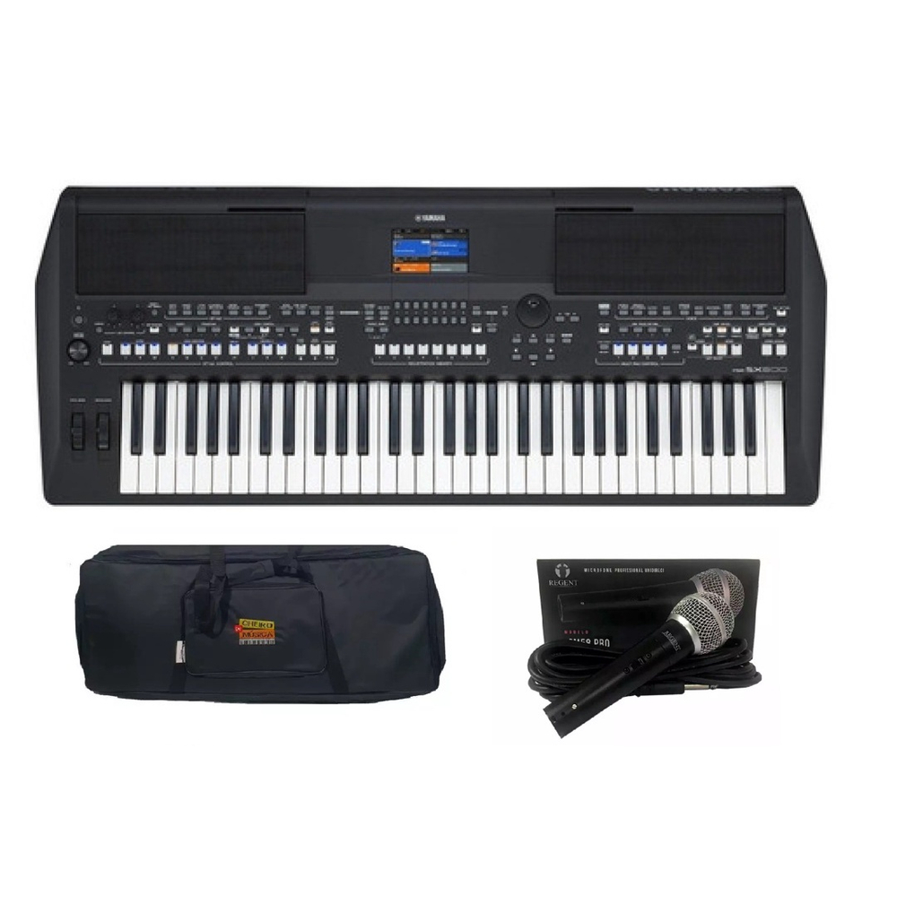 Teclado Yamaha Psr SX600 Arranjador Capa E Microfone Kit No Shoptime