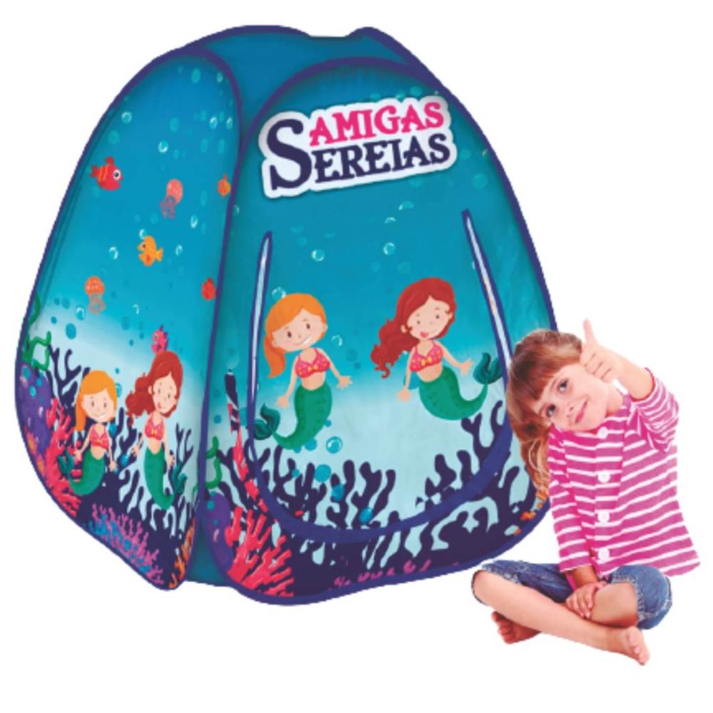 Toca Barraca Infantil Dobr Vel Pop Up Amigas Sereias Em Promo O