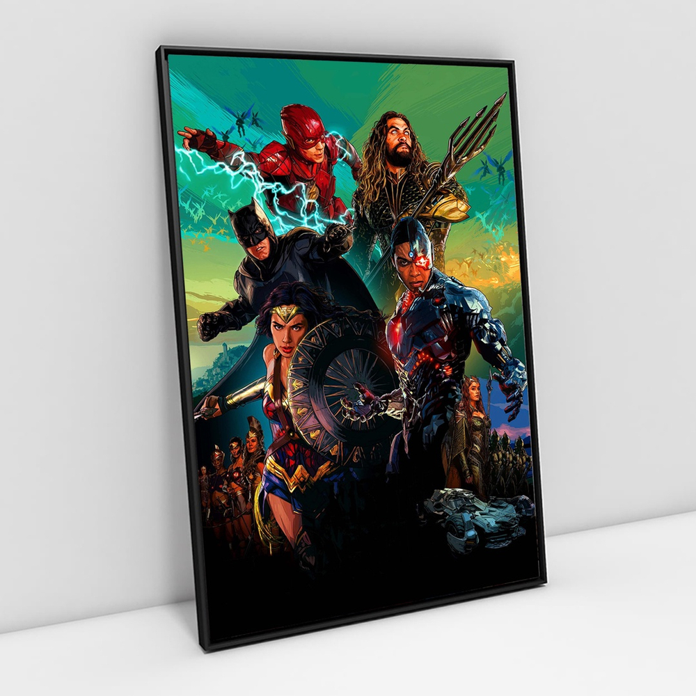 Quadro decorativo A4 Liga Da Justiça Zack Snyder no Shoptime