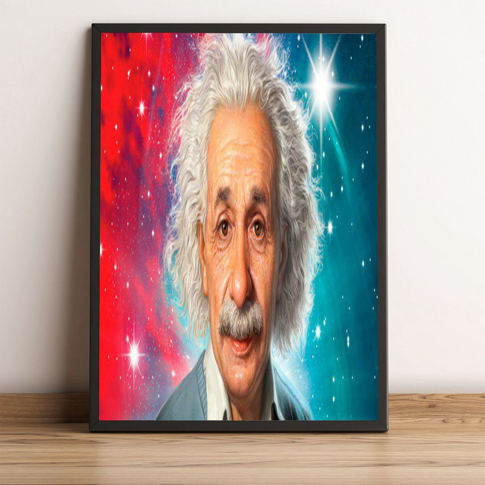 Quadro Decorativo A Albert Einstein Fundo De Universo Desenho No Shoptime