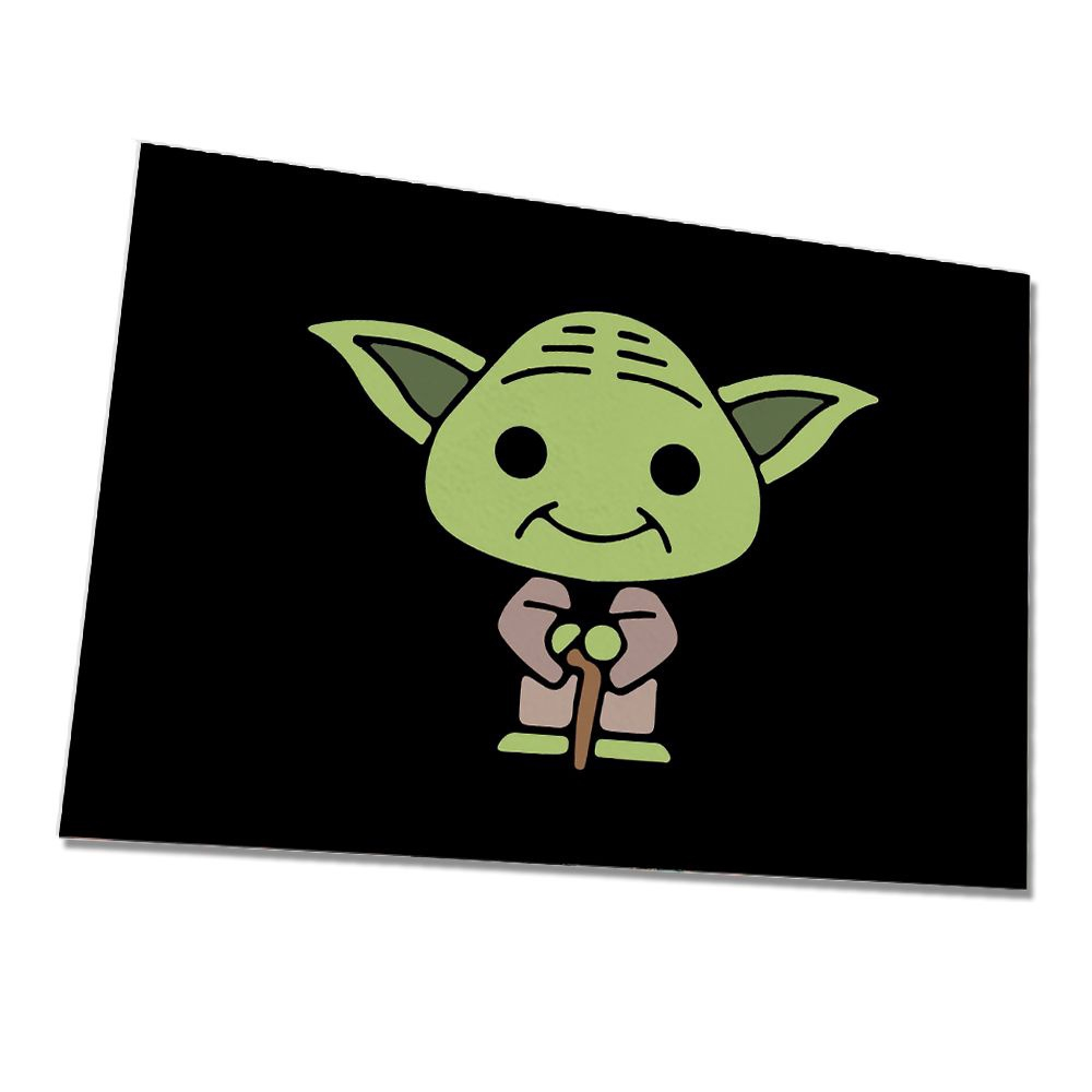 Placa Decorativa H De Mdf A Yoda Star Wars Fundo Preto No Shoptime