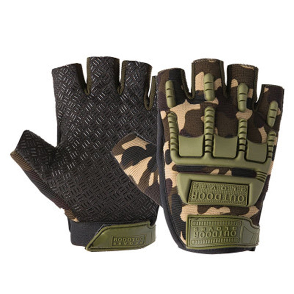 Luvas Sem Dedos Tticos Camuflagem Mittens Militar Por Aptid O