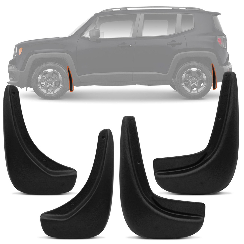 Kit Apara Barro Lameira Protetor Jeep Renegade 2015 2016 2017 2018