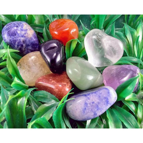 Kit 7 Pedras Cristais Naturais Dos Chakras Yin Yang 2Cm em Promoção