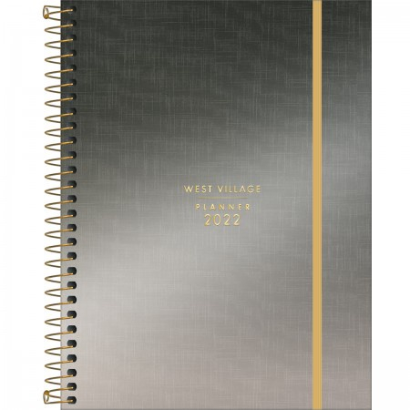 Agenda Planner Espiral West Village Metalizado M Tilibra Em