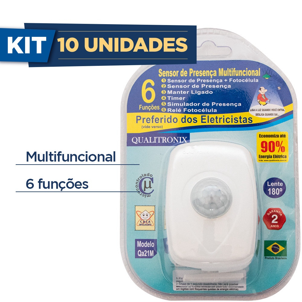 Kit P S Sensor De Presen A Sobrepor Parede G Qa M