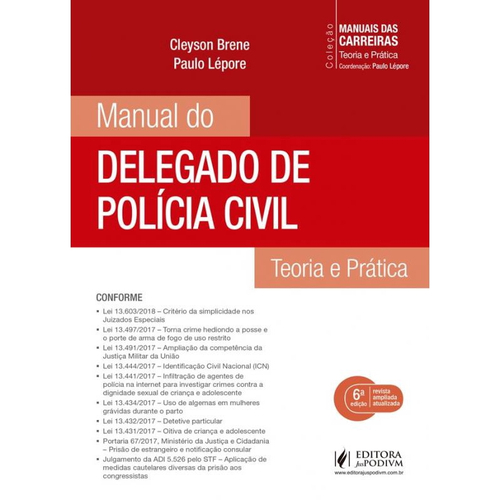 Manuais Das Carreiras Manual Do Delegado De Policia Civil A Ed