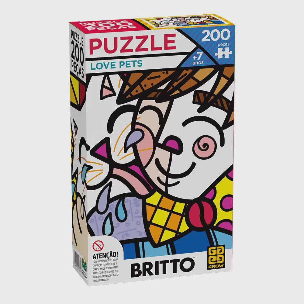 Quebra Cabe A Love Pets Romero Britto Pe As Grow No Shoptime