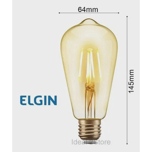 L Mpada St Retr Filamento Led W Bivolt K Mbar Elgin No Shoptime