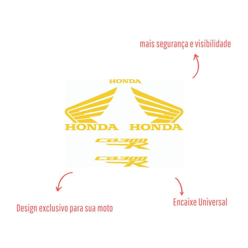 Kit Adesivos Moto Honda Cb R Refletivo Emblemas Reflexivo No Shoptime