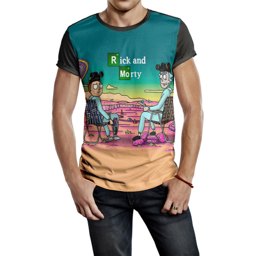 Camiseta Geek Masculina Rick And Morty Breaking Bad Camisa Nerd Rick E