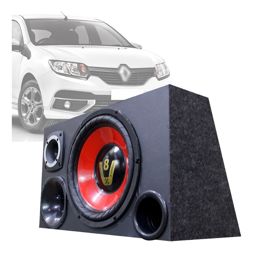 Caixa Som Automotivo Trio Completa Subwoofer Renault Sandero No Shoptime