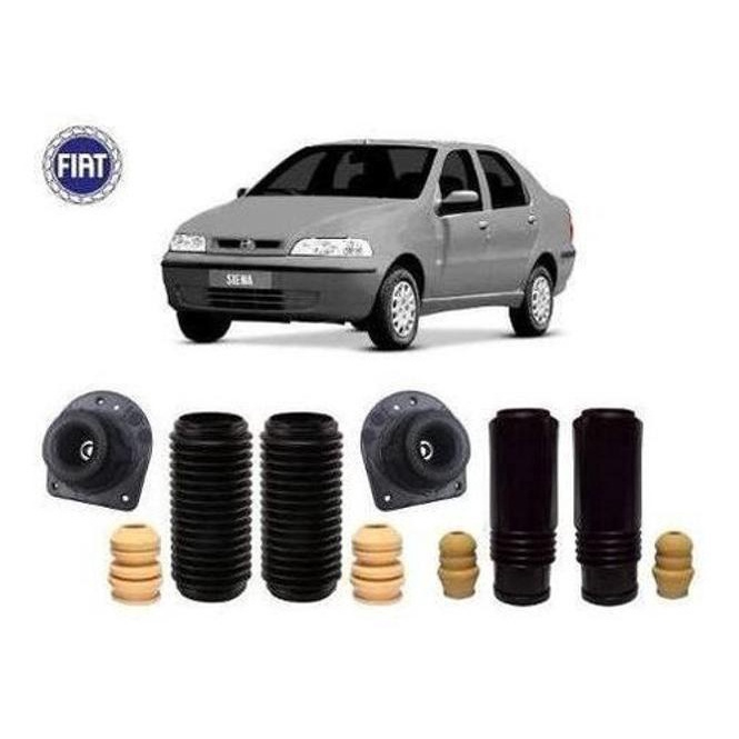 4 Kit Coxim Batente Dianteiro Traseiro Fiat Siena 2008 2009 2010 2011